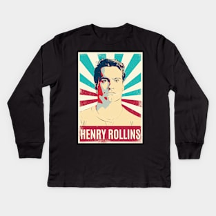 Vintage Retro Henry Rollins Kids Long Sleeve T-Shirt